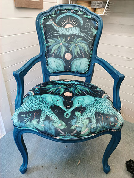 reupholstered chair by Finnook Upholstery Services