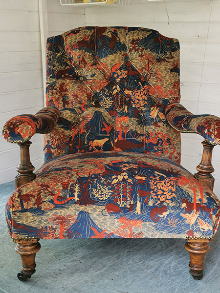 reupholstered chair by Finnook Upholstery Services