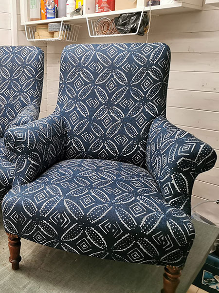 reupholstered chair by Finnook Upholstery Services